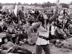 Glastonbury Music Festival in Pilton, Somerset, [Circa. 1960/197